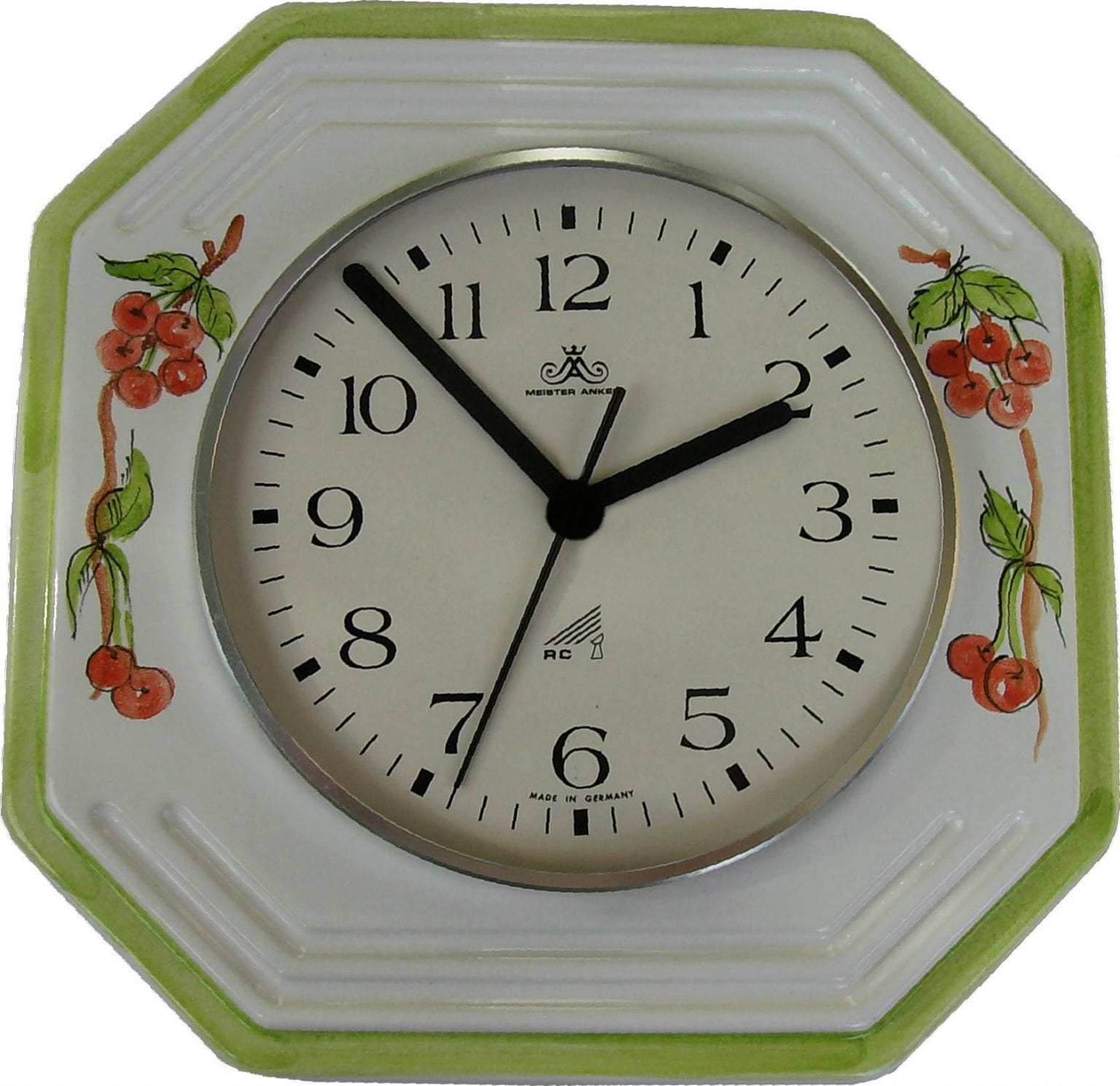 Artline Keramik Küchenuhr Heidelbeer Blau Grünrand junghans Quarz