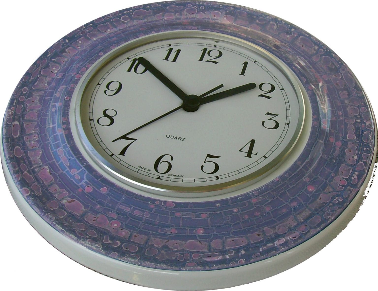 Keramik Küchenuhr artline rund violettLüster Funkuhr – Evit Uhren und