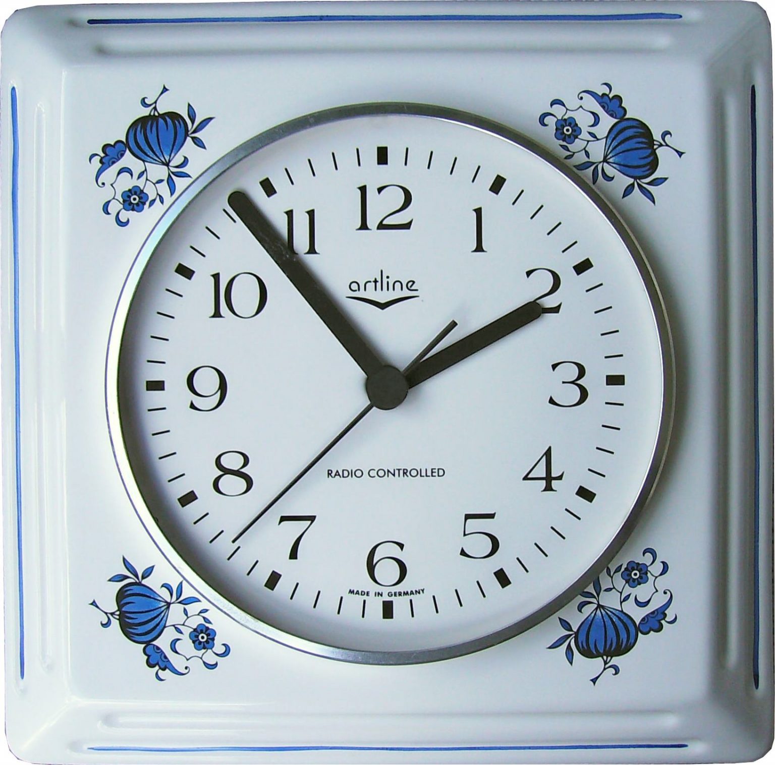 Keramik Küchenuhr Saxo Rosendekor Pinkzierung Funkuhr – Evit Uhren und